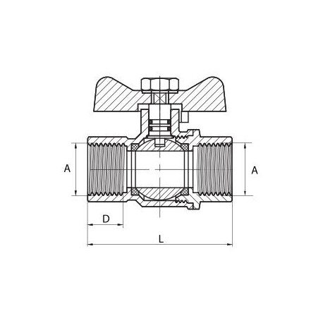 ZAWÓR DO GAZU 1/2 WW MOTYL