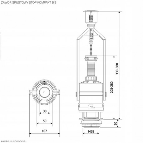 Zawór KK-POL ZSB/210 1 1/2''