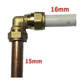 ADAPTER PRZEJŚCIÓWKA Z MIEDZI NA PEX 16X15 MM