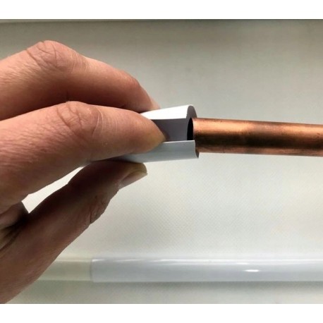 ROZETKA MASKOWNICA NA RURY PEX, MIEDZIANE BIAŁA