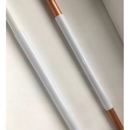 ROZETKA MASKOWNICA NA RURY PEX, MIEDZIANE BIAŁA