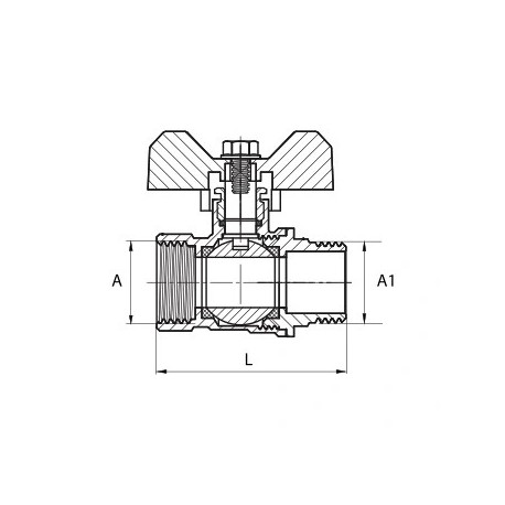 ZAWOR KULOWY 3/4 WZ MOTYL PN16