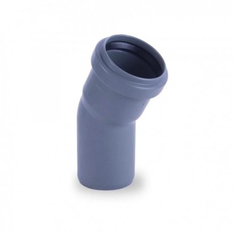 KOLANO KANALIZACYJNE PCV FI 50 KĄT 45 STOPNI