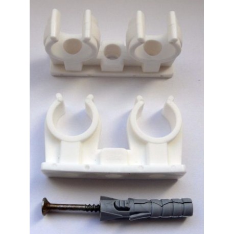 UCHWYT PODWÓJNY ZE ŚRUBĄ I KOŁKIEM 16/18 - 5 SZT