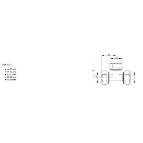 PEX TROJNIK 20x20x20 MM