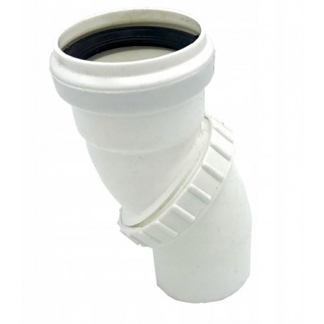 KOLANO KANALIZACYJNE PCV FI 50 KĄT 90 STOPNI