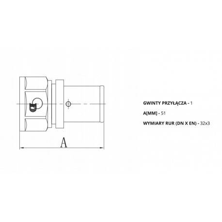 PEX MUFA ZAPRASOWYWANA 32X1 GW