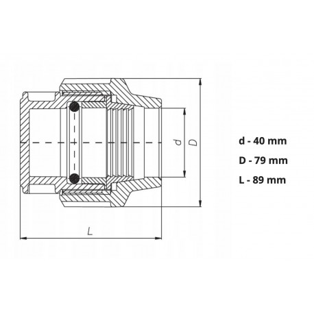 PE KOREK KAPA ZAŚLEPKA 40 MM DO WODY