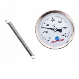 TERMOMETR BIMETALICZNY PRZYLGOWY 63 MM 0-120 ST.C