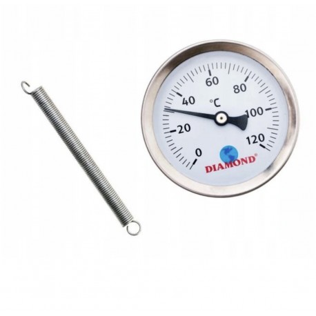 TERMOMETR BIMETALICZNY PRZYLGOWY 63 MM 0-120 ST.C