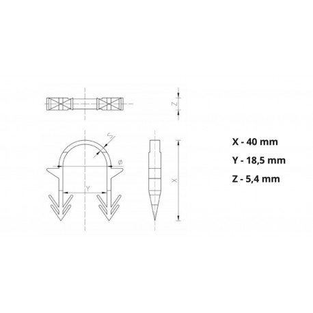 KLIPSY DO TAKERA 40 MM 300 SZT