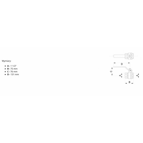 Zawór kulowy Hydro-Land ZKWD-40 1 1/2''