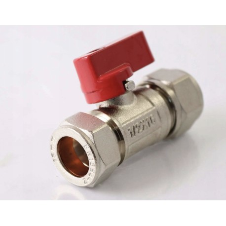 ZAWÓR KULOWY 15X16 MM CONEX PEX ADAPTER CZERWONY