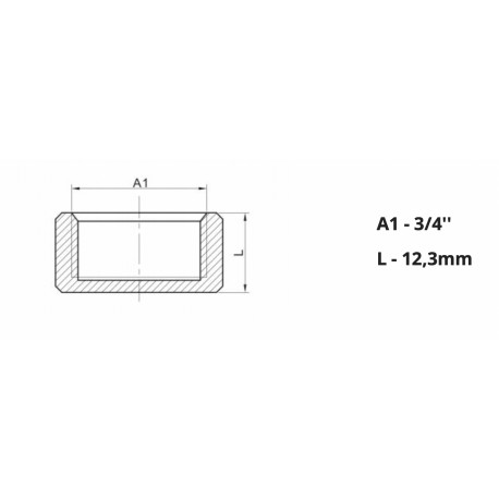 Kapa Zaślepka MOSIĘŻNA 1/2 GW