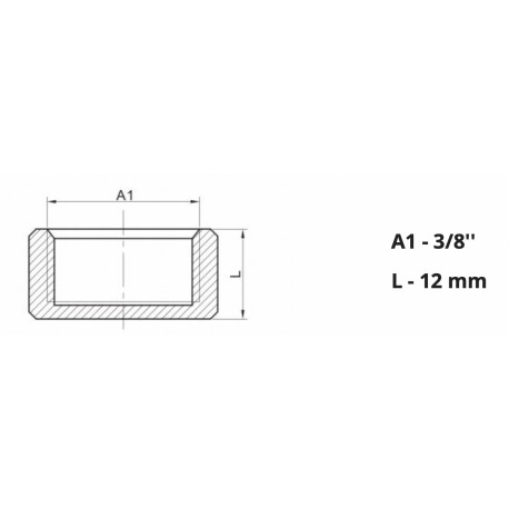 Kapa Zaślepka MOSIĘŻNA 3/8 GW