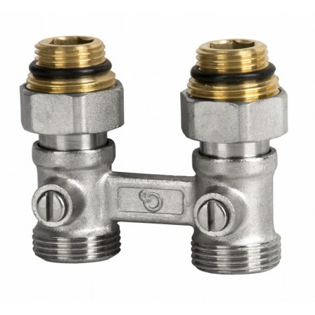 ZESPÓŁ PRZYŁĄCZENIOWY PROSTY DO GRZEJNIKA TYPU V Z NYPLAMI 1/2X3/4