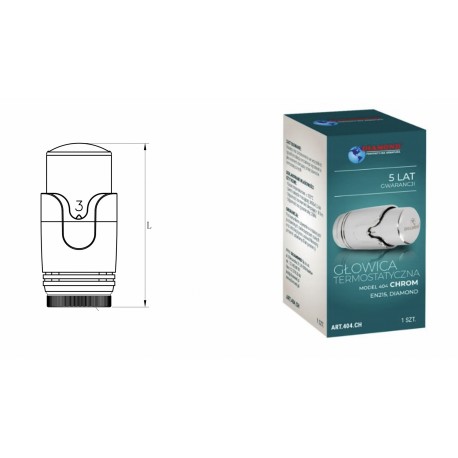GŁOWICA TERMOSTATYCZNA MODEL 404 FIRMY DIAMOND CHROM