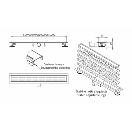 ODPŁYW LINIOWY SLEEK 50