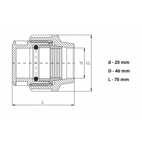 PE KOREK KAPA ZAŚLEPKA 20 MM DO WODY