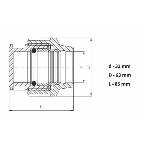 PE KOREK KAPA ZAŚLEPKA 32 MM DO WODY