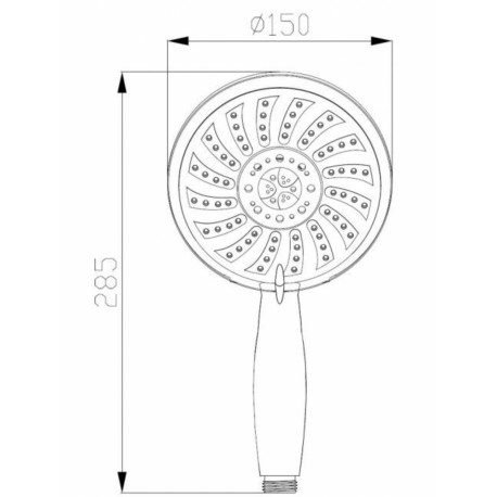 SŁUCHAWKA EMMA 150 MM Z TWORZYWA MASAŻ 5-BIEGOWA