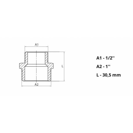 NYPEL MOSIĄDZ REDUKCYJNY 1X1/2