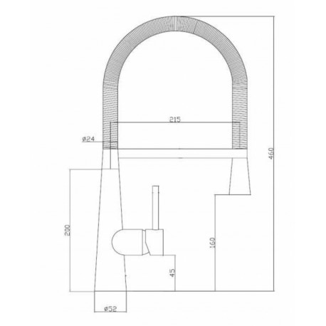 BATERIA ZLEWOZMYWAKOWA Z NATRYSKIEM MILOS CHROM