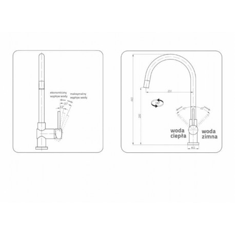 BATERIA MECH. ZLEWOZM. Z NATRYSKIEM, EN 817, ISABELA.PVD