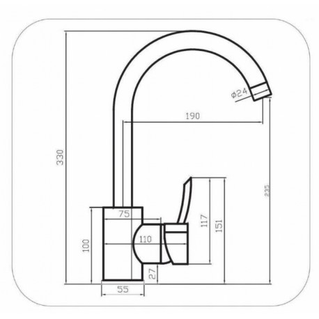 BATERIA MECH.ZLEWOZMYWAKOWA ST.TYPU C, EN 817, TENERYFA CHROM