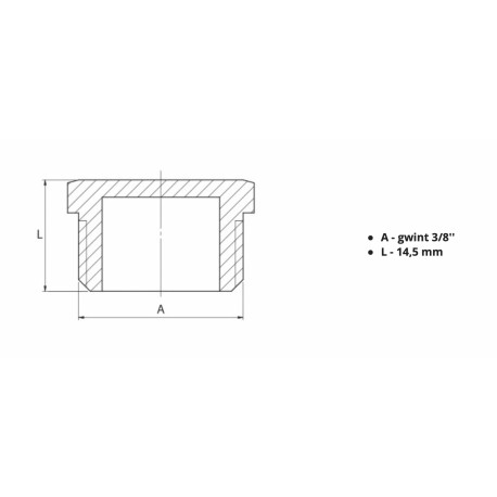 KOREK CHROM 3/8 CALA