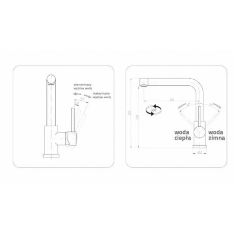 BATERIA MECH. ZLEWOZM-C. STOJĄCA, EN 817, SYCYLIA.CHROM