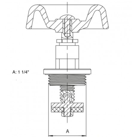 GŁOWICA DO ZAWORU PRZELOTOWEGO M83 1 1/4 CALA