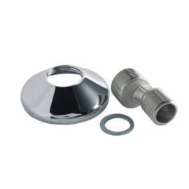 KRZYWKA Z ROZETĄ CHROM 3/4X1/2 Z USZCZELKĄ