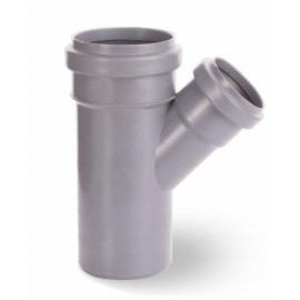PCV TRÓJNIK 75/50 45 STOPNI KANALIZACJA WEWNĘTRZNA