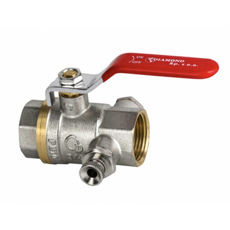 ZAWÓR KULOWY Z ODPOWIETRZNIKIEM SPUSTEM 1/2 CALA Z DŁAWICĄ