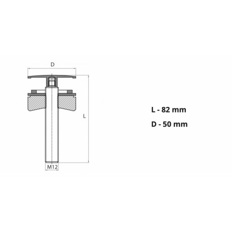 ZAŚLEPKA KOREK DO UMYWALKI CHROM 50 MM