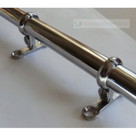 UCHWYT CHROMOWANY 28 MM DO RURY MIEDZIANEJ 28 MM