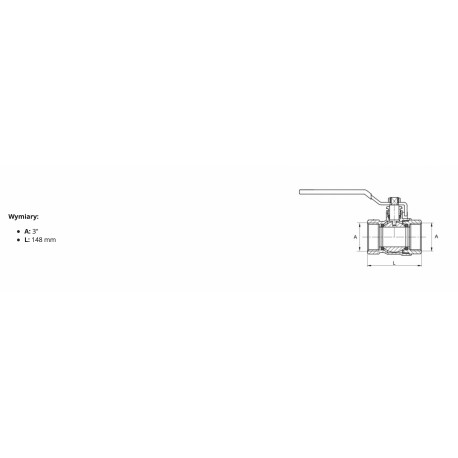 ZAWÓR KULOWY 3 WW RĄCZKA PN 16