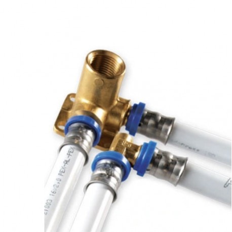 PEX TRÓJNIK 20X20X16 MM ZACISKANY ZAPRASOWYWANY RADOPRESS PIPE LIFE