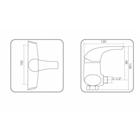 BATERIA NATRYSKOWA IBIZA CHROM