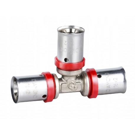 PEX TRÓJNIK 32X25X32 MM ZACISKANY ZAPRASOWYWANY