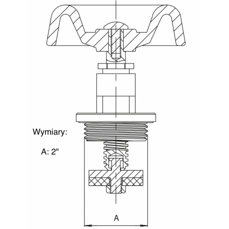 GŁOWICA DO ZAWORU PRZELOTOWEGO M83 2 CALE