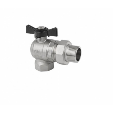 ZAWÓR KULOWY ZE ŚRUBUNKIEM Z DŁAWICĄ KĄTOWY MOTYL 1 CAL