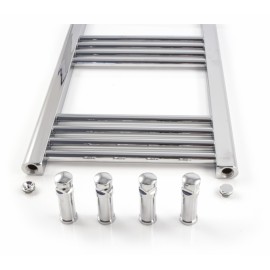GRZEJNIK ŁAZIENKOWY CHROM 400 X 800 + ZAWIESZKI