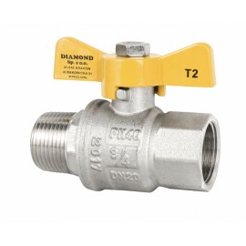 ZAWÓR KULOWY MOTYL DO INSTALACJI GAZOWYCH 1/2' GW-GZ