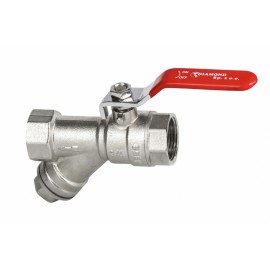 ZAWÓR KULOWY Z FILTREM 1" Z DŁAWICĄ GWXGW