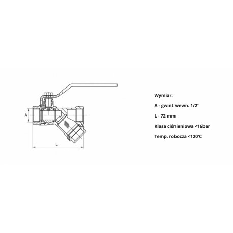 ZAWÓR KULOWY Z FILTREM 1" Z DŁAWICĄ GWXGW