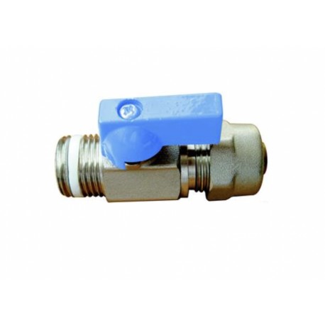 Zaworek kulowy mini 1/2''GZ x 16mm w kolorze niebieskim.