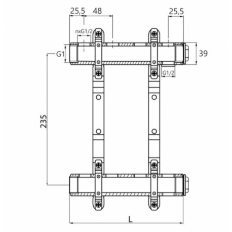ROZDZIELACZ 1*1/2- 3 OBWODY . MOSIĘŻNY DO CO.