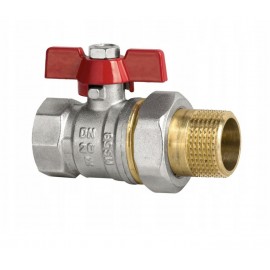 ZAWÓR KULOWY Z DŁAWICĄ 1" ZE ŚRUBUNKIEM Z MOTYLKIEM